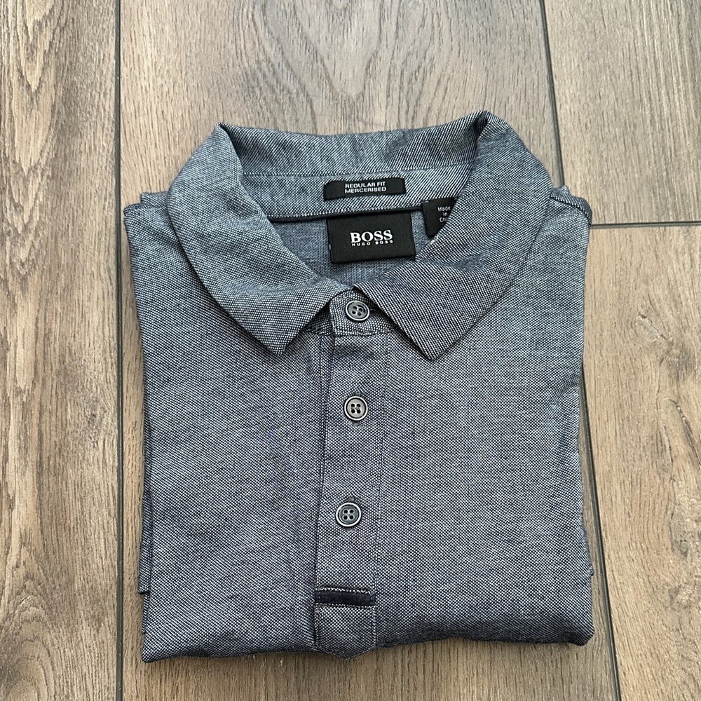 Hugo Boss Men's Charcoal Polo Shirt